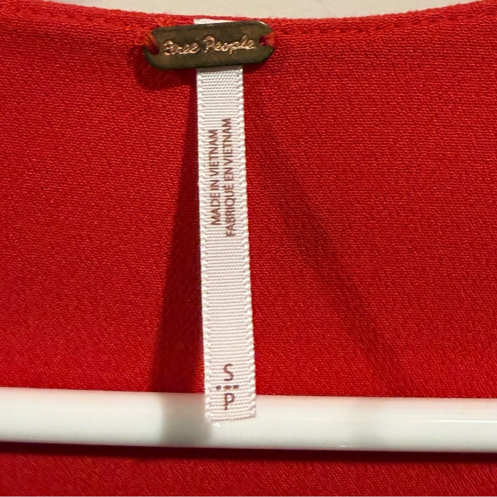 Free People NWT Time On My Side Red Floral Mini Dress - Picture 6 of 7